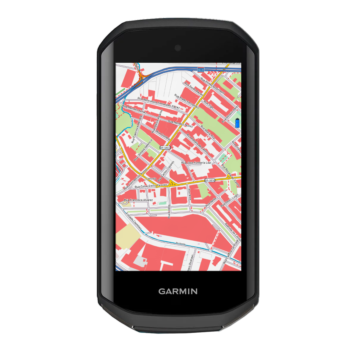Mapa topográfico Bikespot en Garmin Edge 1050