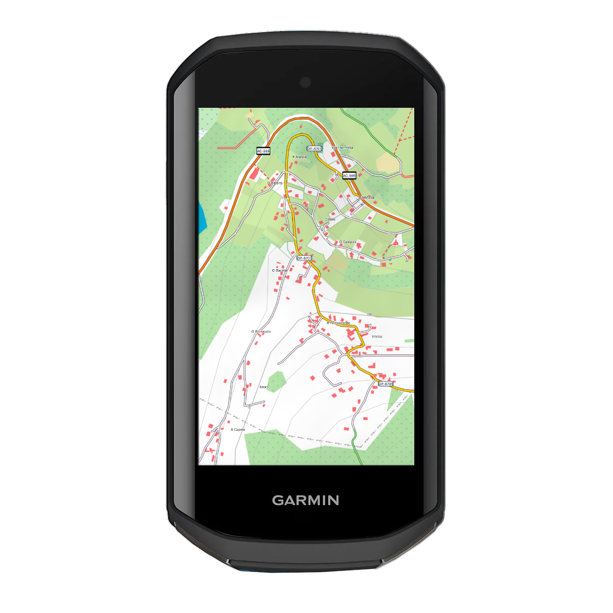 Mapa topográfico Bikespot en Garmin Edge 1050