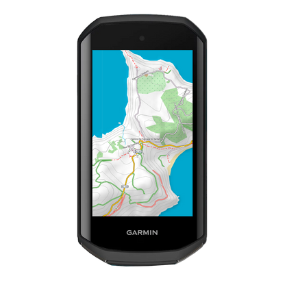 Mapa topográfico Bikespot en Garmin Edge 1050
