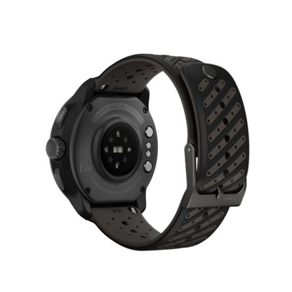 Suunto Race 3S Titanium Black, vista trasera con sensor de frecuencia cardíaca