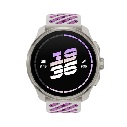 Suunto Race 3S Titanium Orchid, vista frontal con esfera