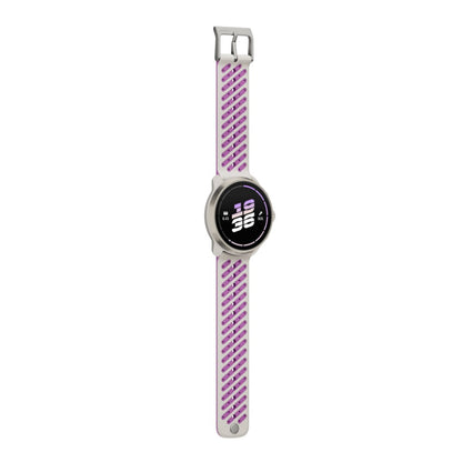 Suunto Race 3S Titanium Orchid, vista con correa completa