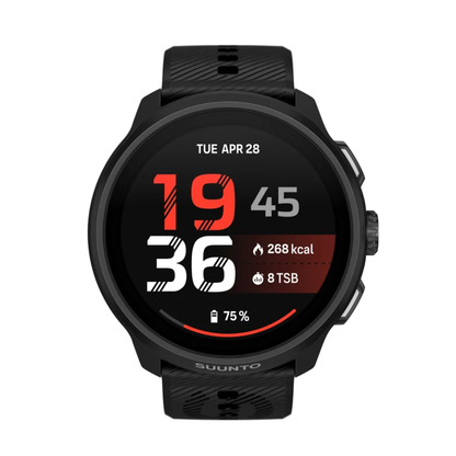 Suunto Run 2 All Black - reloj GPS running vista frontal