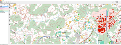 Mapa Vectorial Bikespot visualizado en Land, software de TwoNav